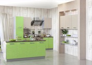 Кухня модерн в цвете Авокадо